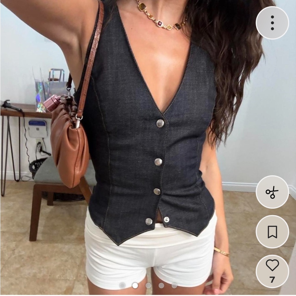 EB denim vest . Blue. Xs